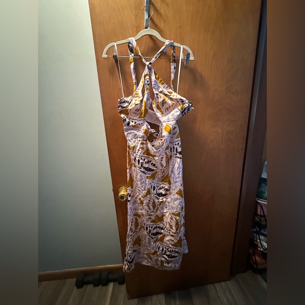 For Love and Lemons Tropical Print Halter Dress - Picture 2 of 4